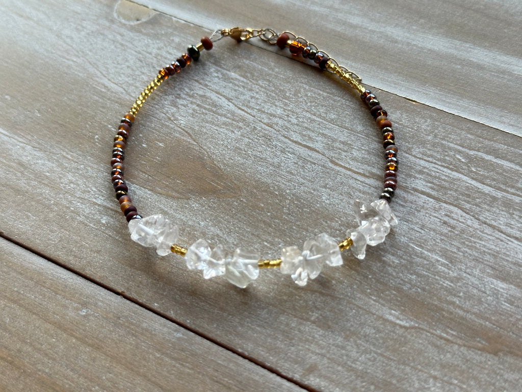 CLEAR QUARTZ | CRYSTAL ANKLET