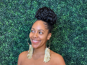 FUNKY FRESH HOOPS | GOLD + CREAM METALLIC