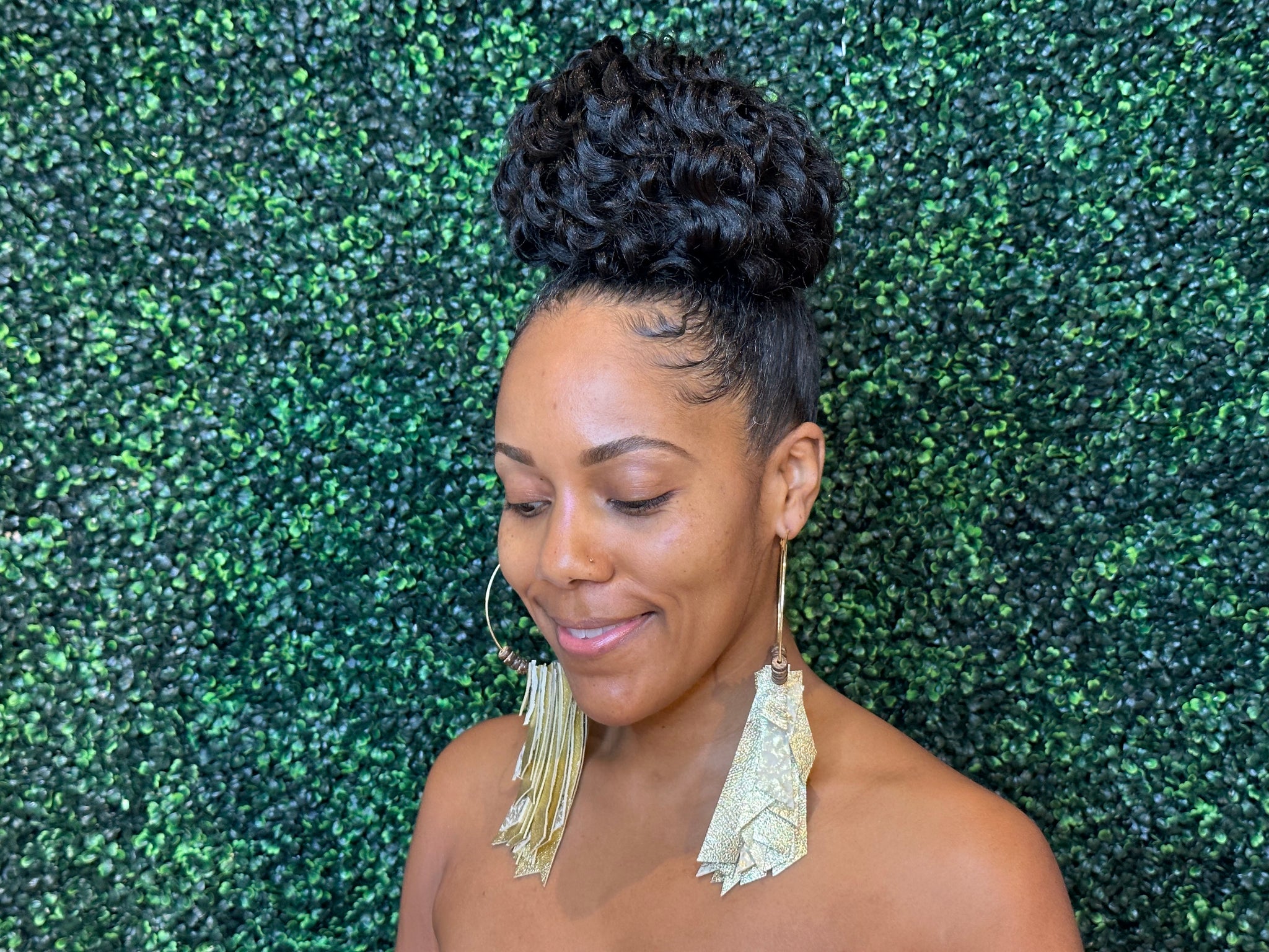 FUNKY FRESH HOOPS | GOLD + CREAM METALLIC