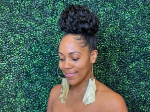 FUNKY FRESH HOOPS | GOLD + CREAM METALLIC