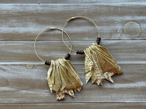 FUNKY FRESH HOOPS | GOLD + CREAM METALLIC