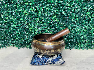 BLACK MANTRA CARVED | SINGING BOWL