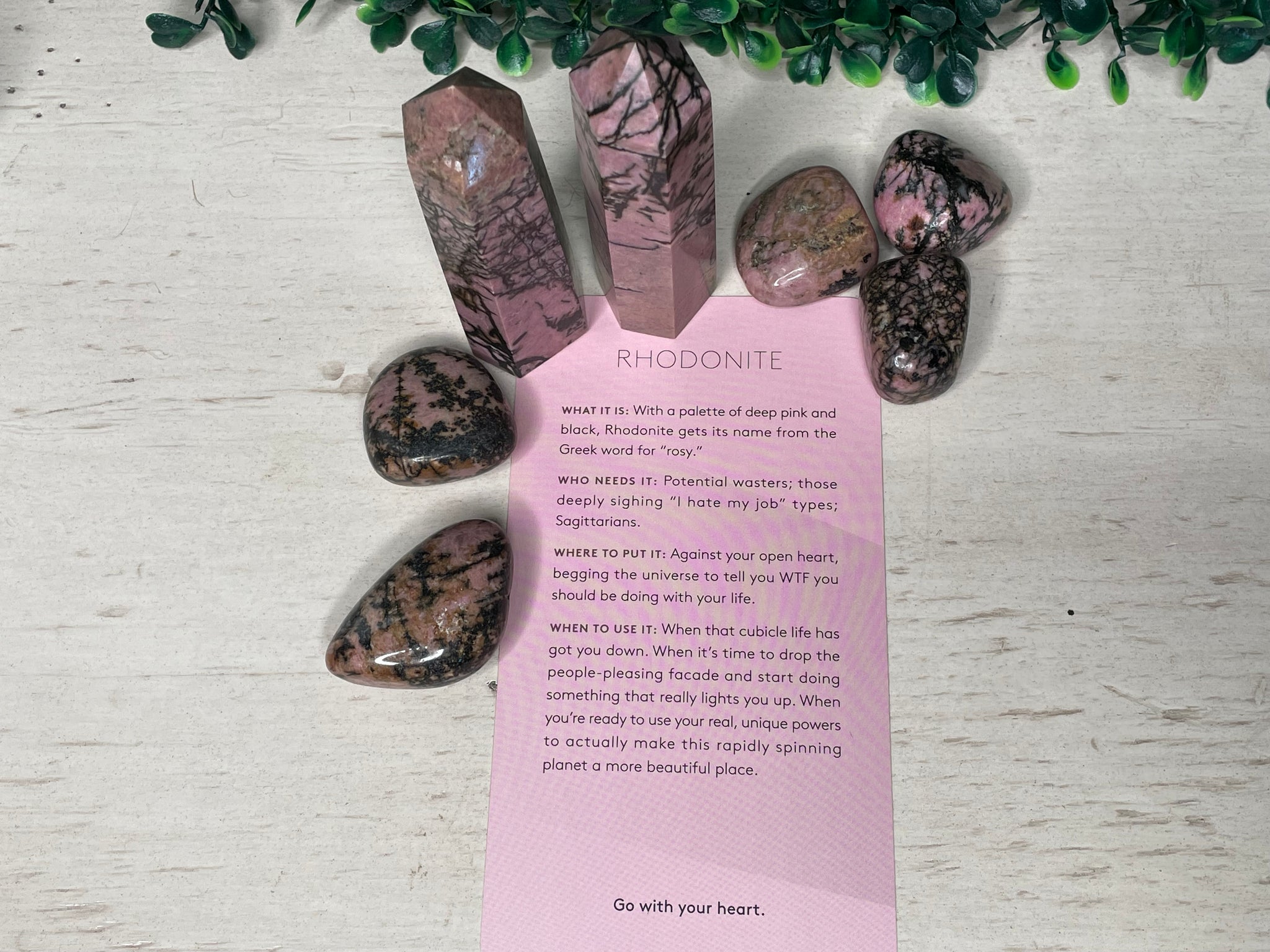 RHODONITE | TUMBLED