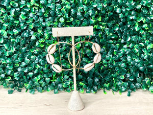 INFINITY HOOPS GOLD | COWRIE SHELL