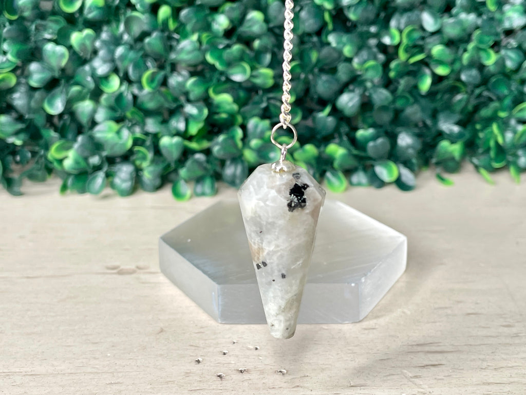 RAINBOW MOONSTONE | CRYSTAL PENDULUM